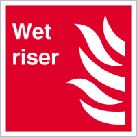 wet riser sign